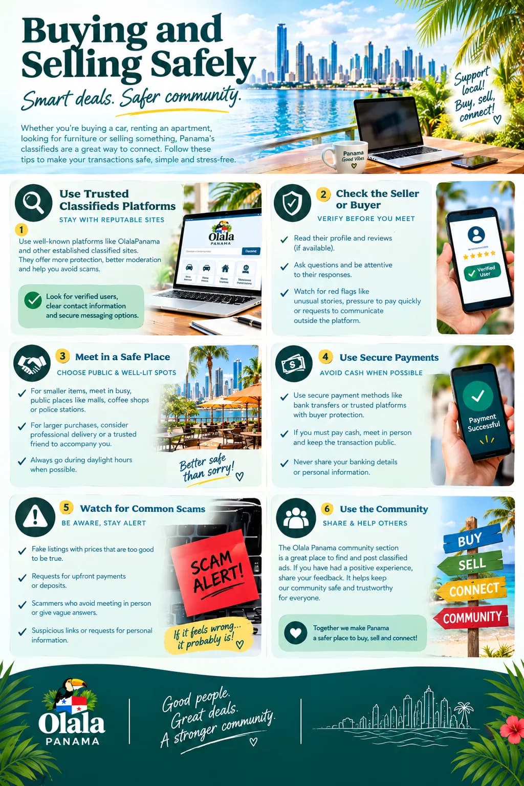 Buying and selling safely